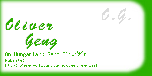 oliver geng business card